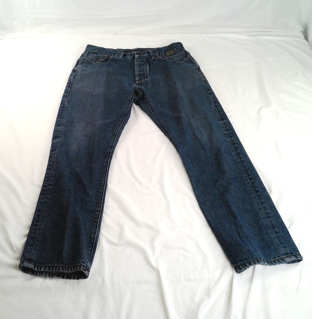 Sean John Men's Dark Wash Relaxed Fit Jeans Size 32 Button Fly Denim Pants